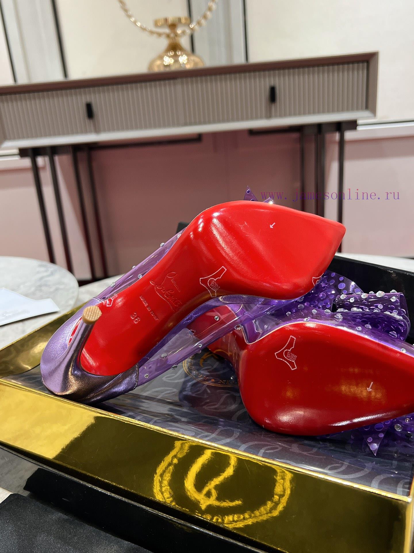 CL Film Butterfly Single Shoes 🦋 The Jelly Strass High-heeled Shoes Feature A Pointed Design An i7nx5j38 - Image 9