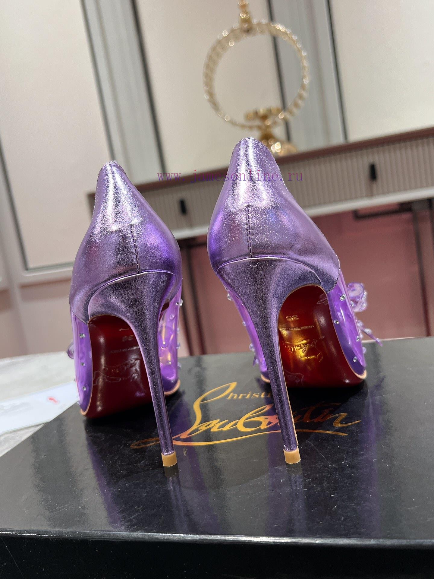 CL Film Butterfly Single Shoes 🦋 The Jelly Strass High-heeled Shoes Feature A Pointed Design An i7nx5j38 - Image 10