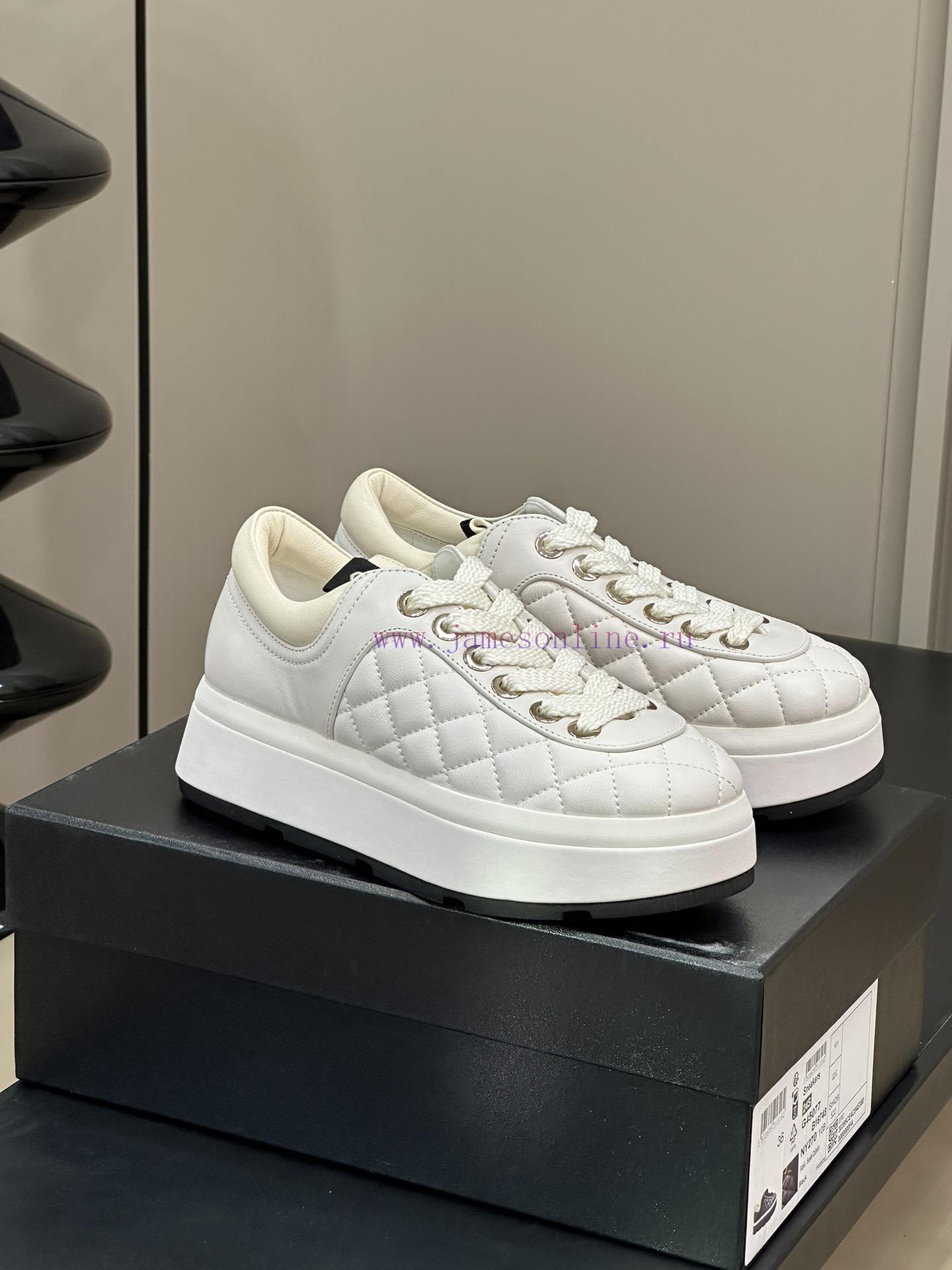 Top Qualitychane…l Ss24 New Arrival~Chanel 24 Spring/summer Diamond Grid Thick Soled ShoesIt Lo 8xkdt49p - Image 2