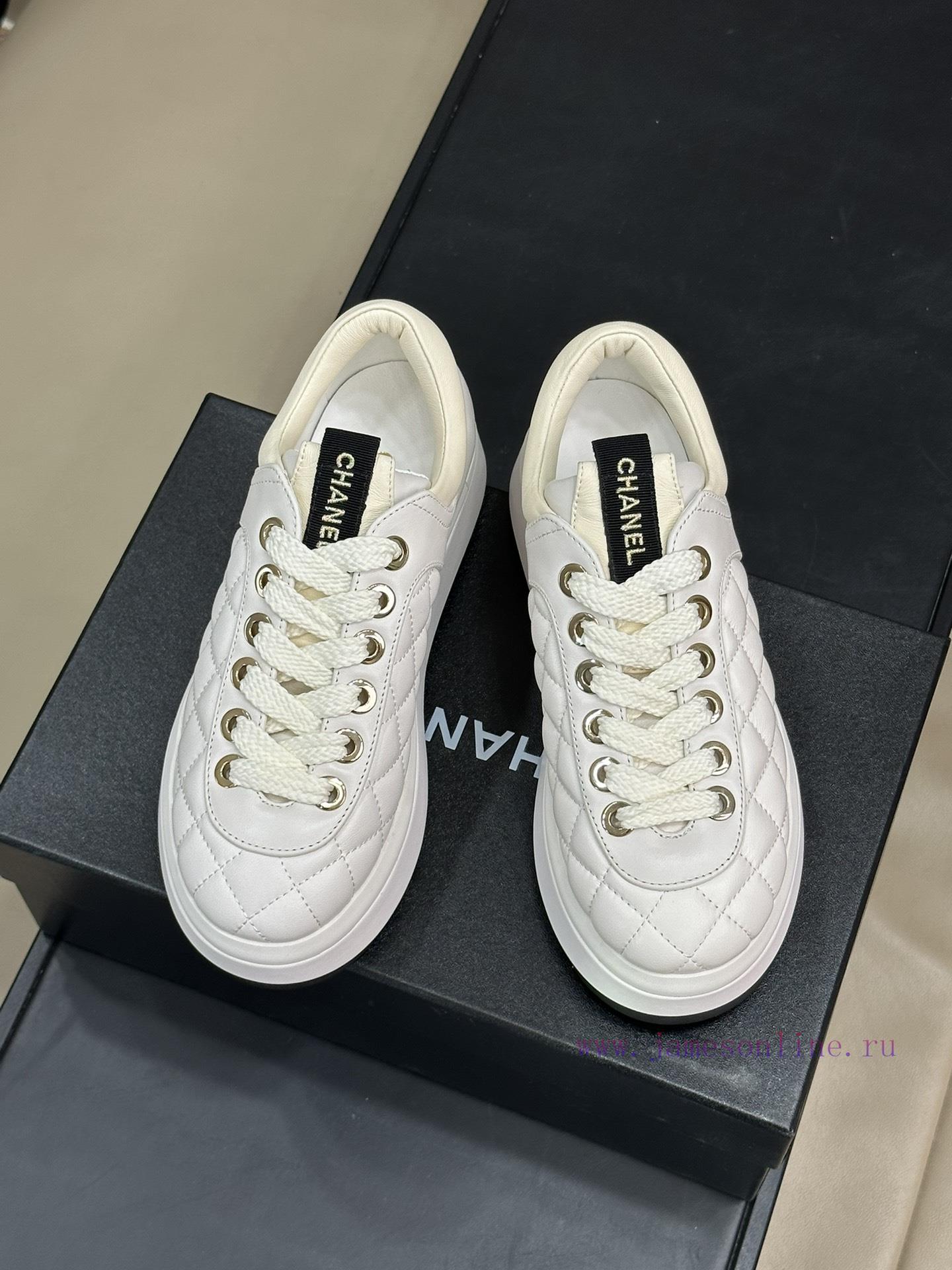 Top Qualitychane…l Ss24 New Arrival~Chanel 24 Spring/summer Diamond Grid Thick Soled ShoesIt Lo 8xkdt49p - Image 3