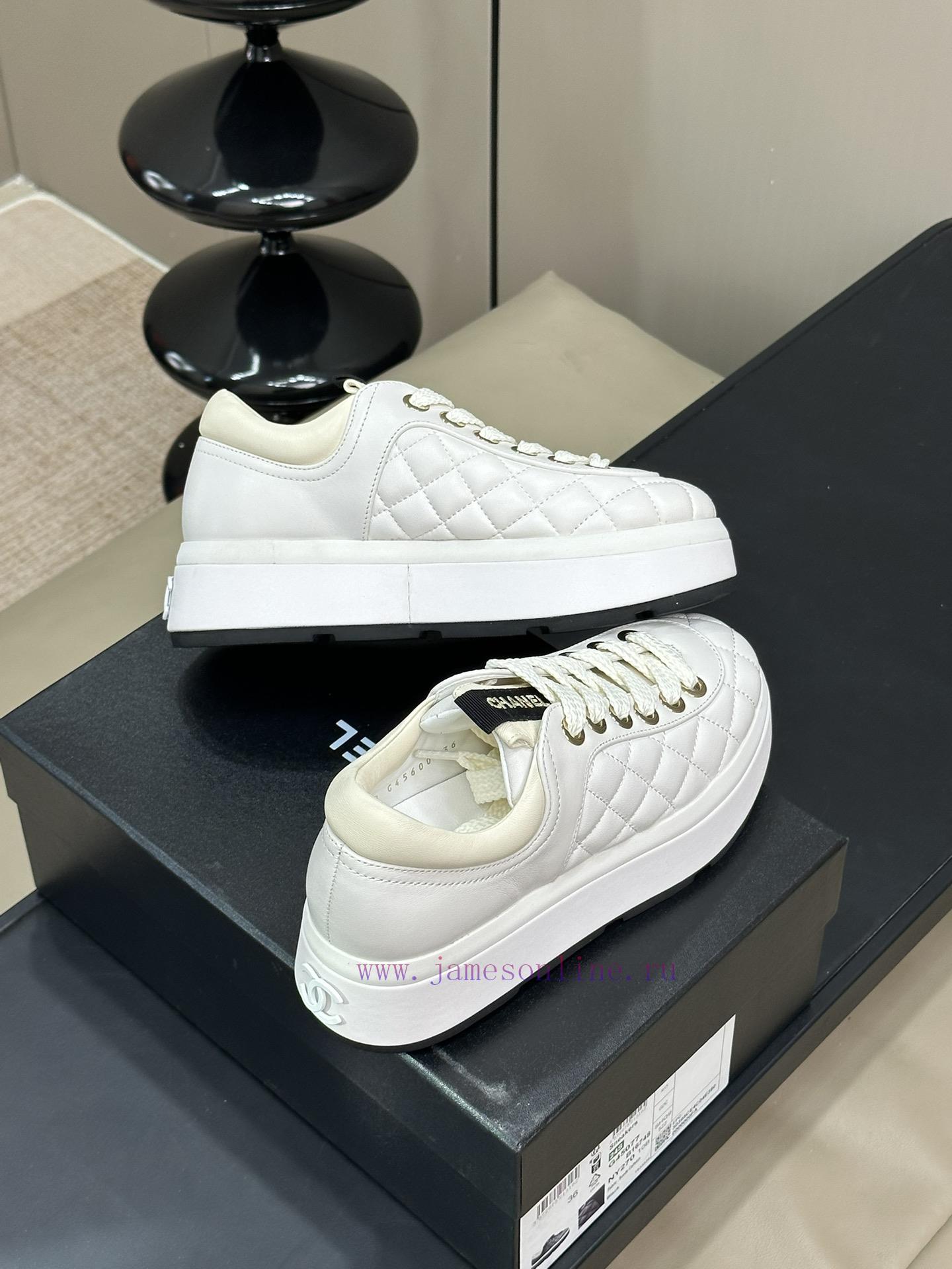 Top Qualitychane…l Ss24 New Arrival~Chanel 24 Spring/summer Diamond Grid Thick Soled ShoesIt Lo 8xkdt49p - Image 4