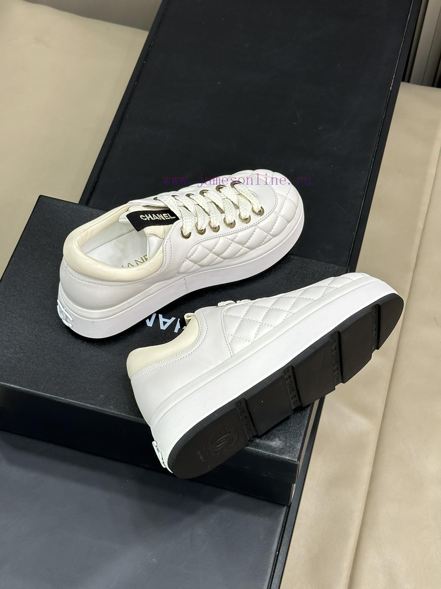 Top Qualitychane…l Ss24 New Arrival~Chanel 24 Spring/summer Diamond Grid Thick Soled ShoesIt Lo 8xkdt49p - Image 5