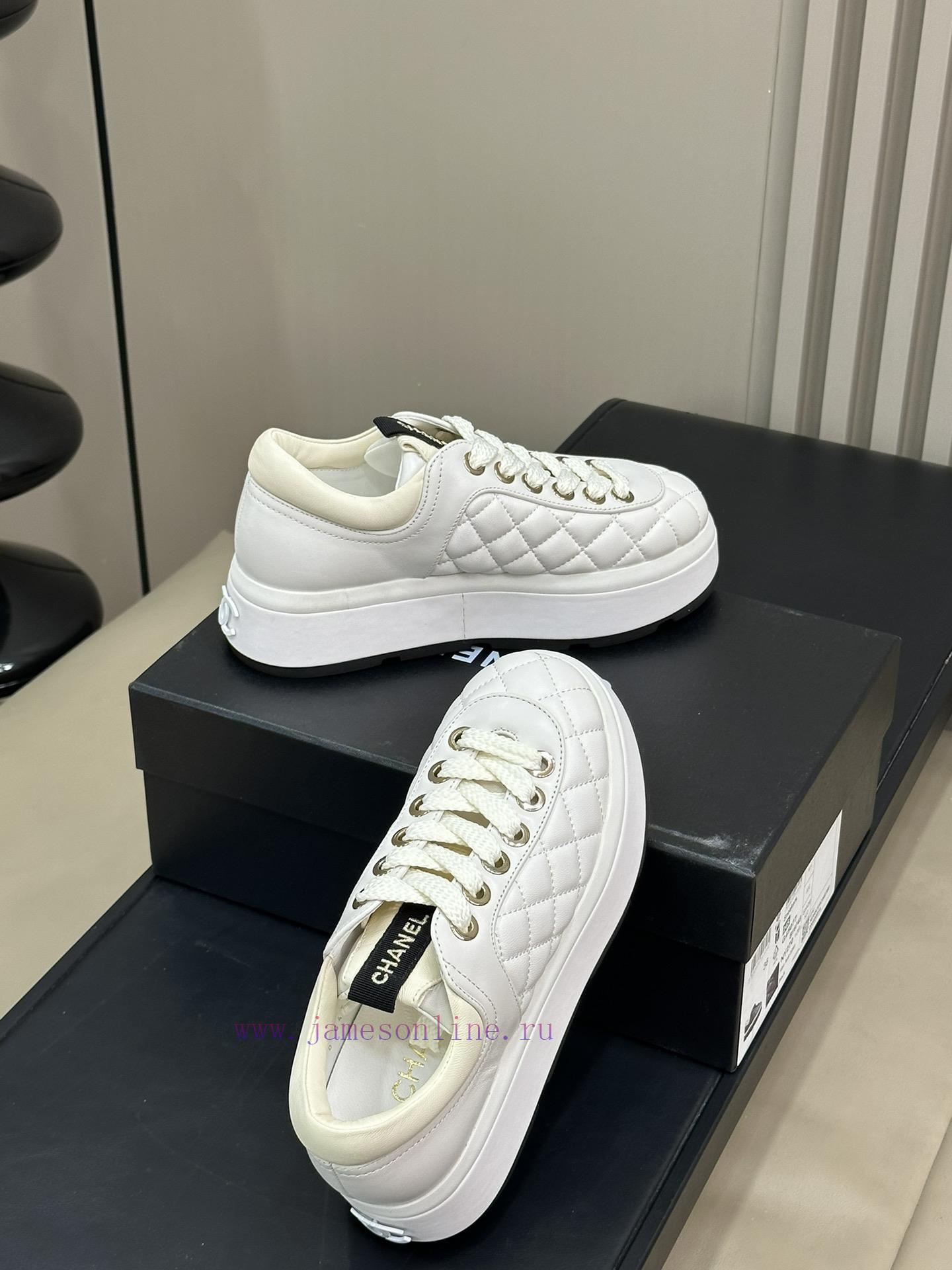 Top Qualitychane…l Ss24 New Arrival~Chanel 24 Spring/summer Diamond Grid Thick Soled ShoesIt Lo 8xkdt49p - Image 6