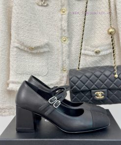 Chanel | Chanel Timeless Classic Color Blocked Double Strap Thick Heel Mary Jane ShoesEternal C 4lolhzfn