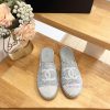 CHANEL 24ss New Double C Color Blocked Beads With Cotton Twill Soft Woven Slippers Fisherman's pc1j9erz