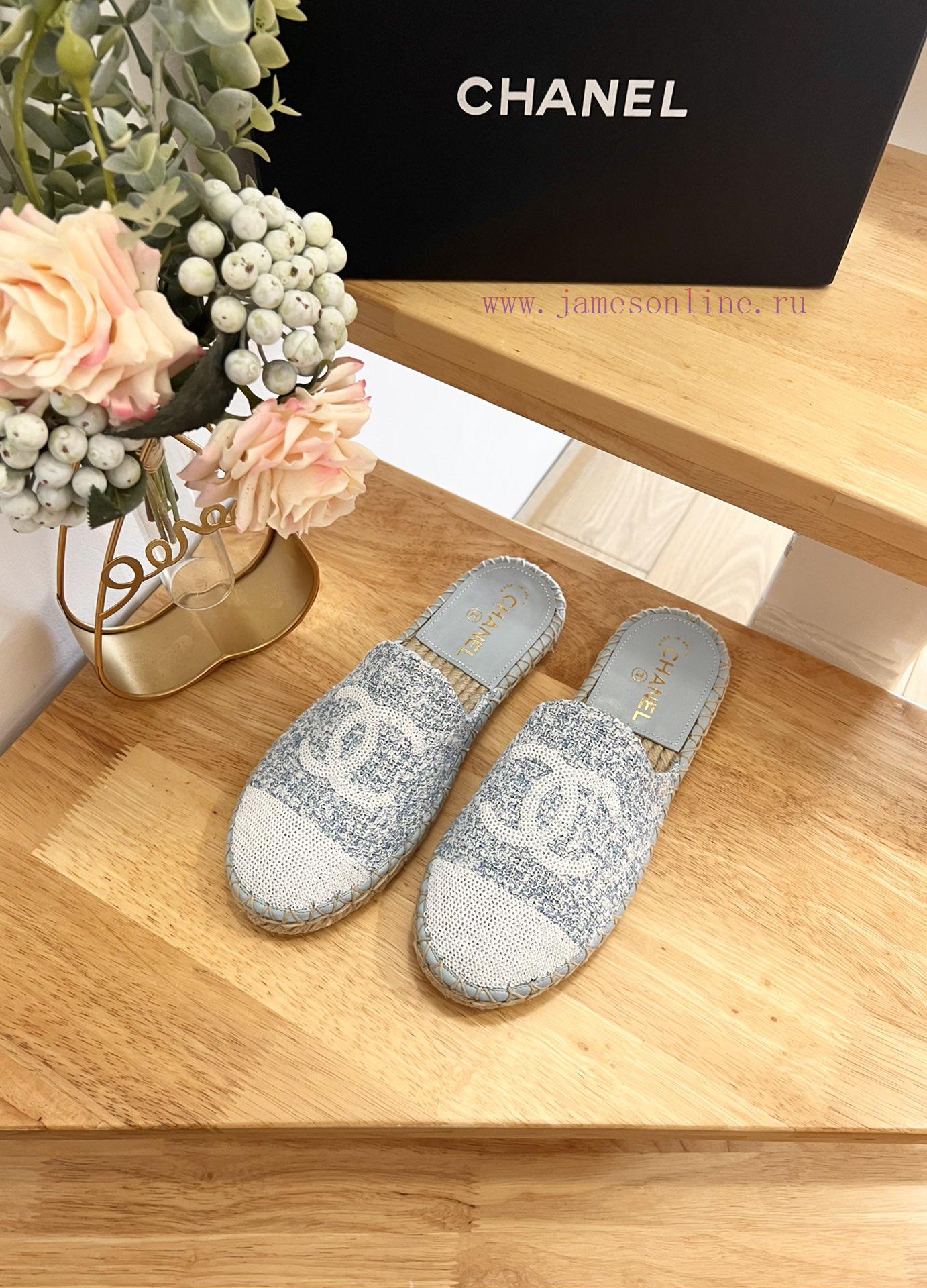 CHANEL 24ss New Double C Color Blocked Beads With Cotton Twill Soft Woven Slippers Fisherman's pc1j9erz - Image 4