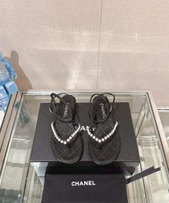 -24Ss Summer New Chanel Pearl Herringbone Clip Flat SandalsFlip Flops Are A Must-have For Summe k8zy9mrc