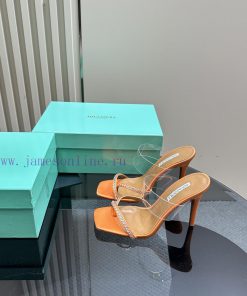 The MostAQUAZURA Big Pineapple Water Diamond Decorative High Heels2024 Summer Water Diamond Dec pgc6zvkz