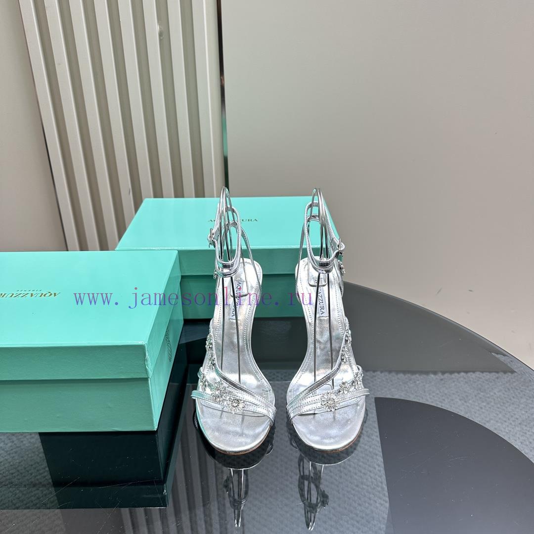 The MostAQUAZURA Big Pineapple Water Diamond Decorative High Heels2024 Summer Water Diamond Dec di5m9o9g - Image 3