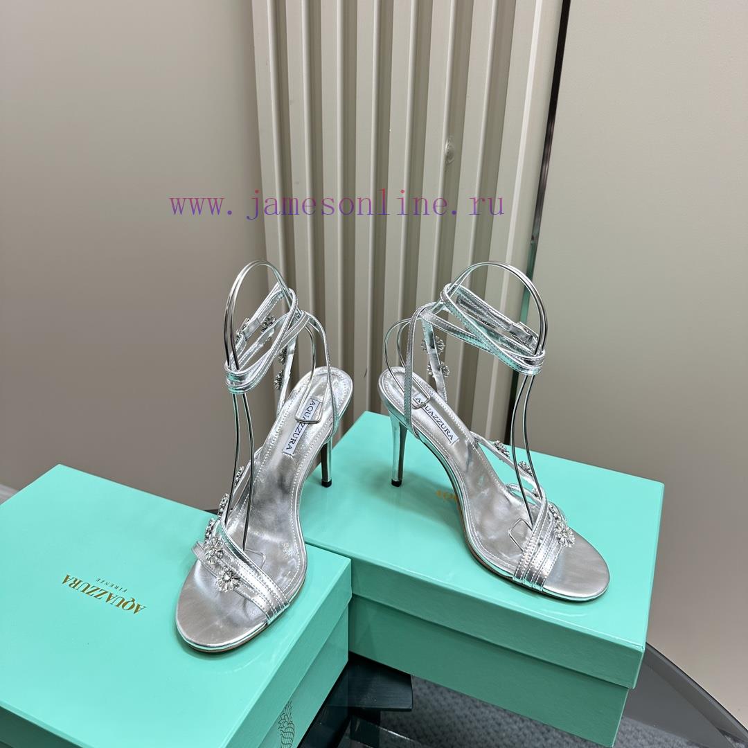 The MostAQUAZURA Big Pineapple Water Diamond Decorative High Heels2024 Summer Water Diamond Dec di5m9o9g - Image 4