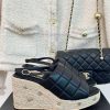 Chanel | Chanel 234P Spring/Summer New ProductHemp Rope Diamond Grid Thick Soled SandalsClassic wq9fdtr5