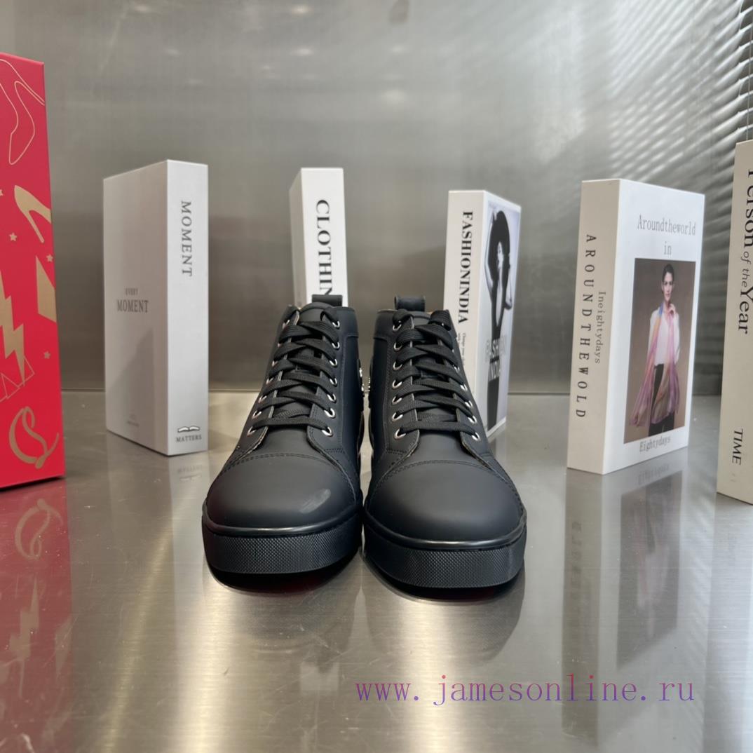 ╔ High Top Black Silk Leather Style ╗️Top Level Customized Version𝑪𝒉𝒓𝒊𝒔𝒕𝒊𝒂𝒏 𝑳𝒐𝒖𝒃𝒐𝒖𝒕𝒊𝒏Whether It y4oky346 - Image 2