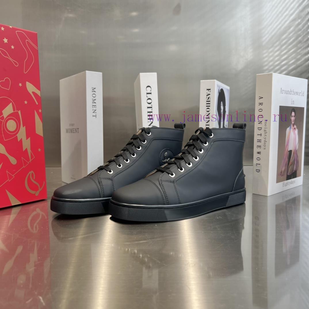 ╔ High Top Black Silk Leather Style ╗️Top Level Customized Version𝑪𝒉𝒓𝒊𝒔𝒕𝒊𝒂𝒏 𝑳𝒐𝒖𝒃𝒐𝒖𝒕𝒊𝒏Whether It y4oky346 - Image 3