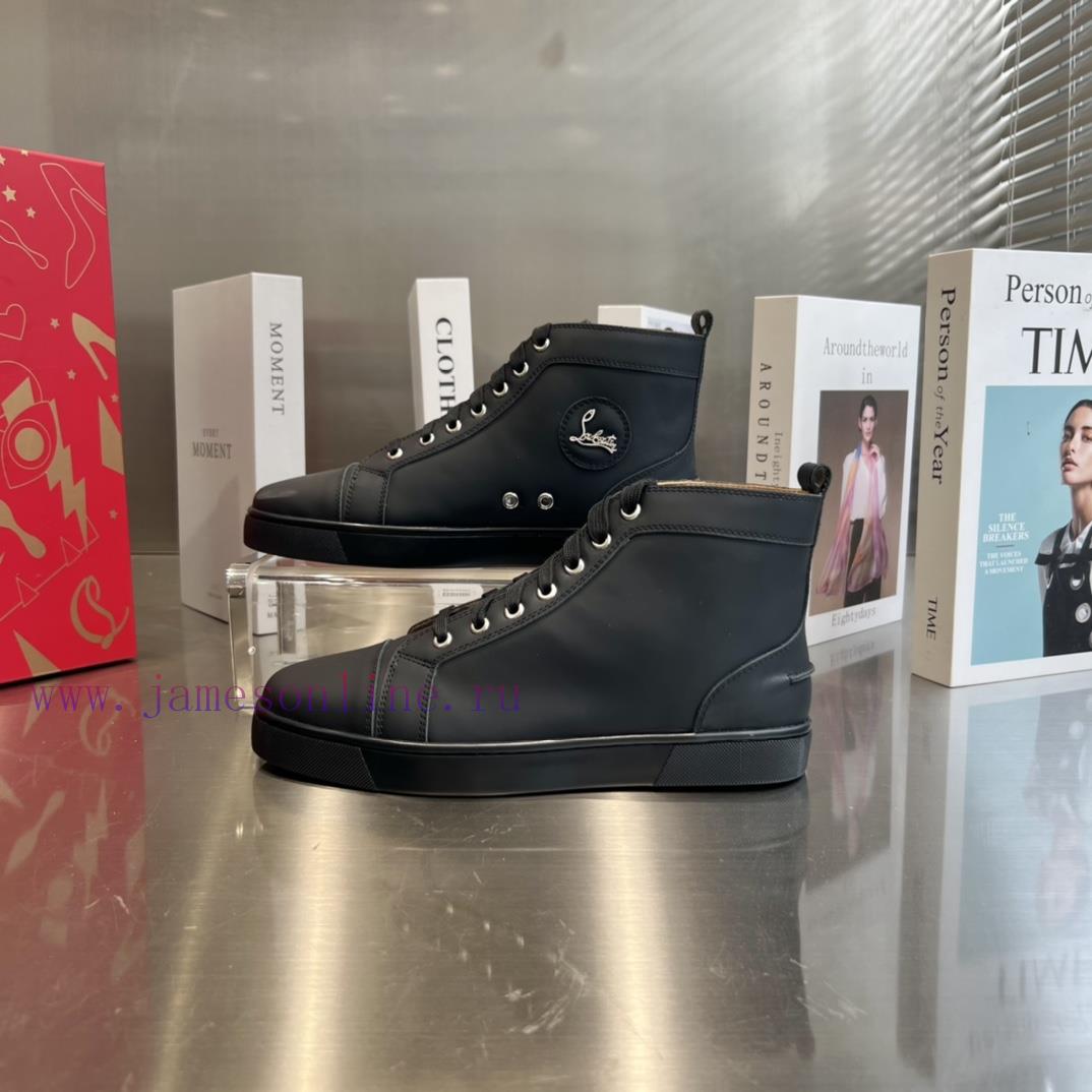 ╔ High Top Black Silk Leather Style ╗️Top Level Customized Version𝑪𝒉𝒓𝒊𝒔𝒕𝒊𝒂𝒏 𝑳𝒐𝒖𝒃𝒐𝒖𝒕𝒊𝒏Whether It y4oky346 - Image 4
