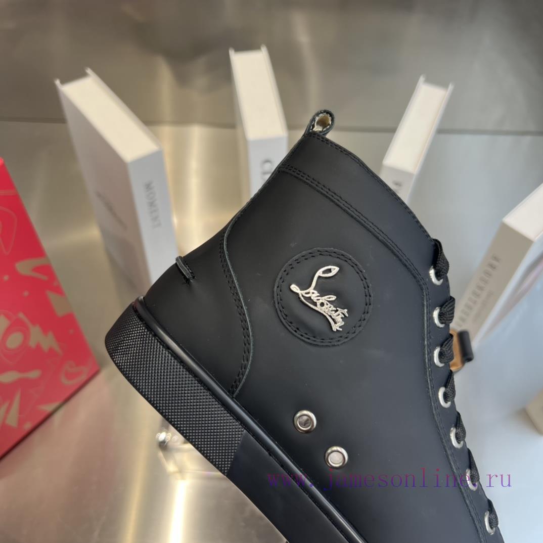 ╔ High Top Black Silk Leather Style ╗️Top Level Customized Version𝑪𝒉𝒓𝒊𝒔𝒕𝒊𝒂𝒏 𝑳𝒐𝒖𝒃𝒐𝒖𝒕𝒊𝒏Whether It y4oky346 - Image 7