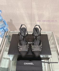 -24Ss New Chanel Mesh Diamond High Heel SandalsFull Of French Romance The Mesh Rhinestone Visua ohv6o1qr
