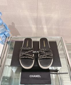 -24Ss New Chanel Cross Strap Grass Woven Hemp Rope SlippersA Pair Of Tasteful Slippers That Are 0c8hdw7j