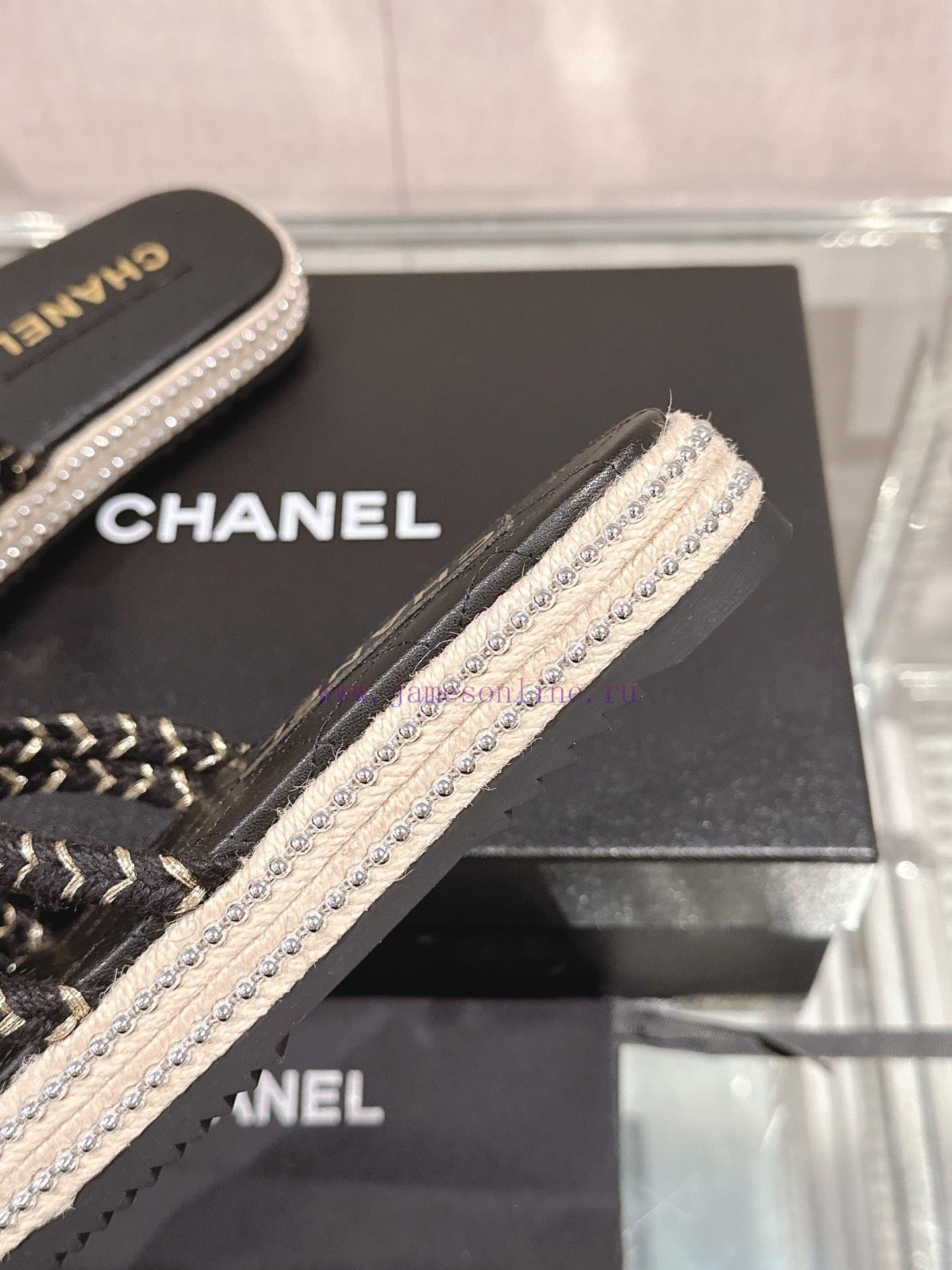 -24Ss New Chanel Cross Strap Grass Woven Hemp Rope SlippersA Pair Of Tasteful Slippers That Are 0c8hdw7j - Image 7