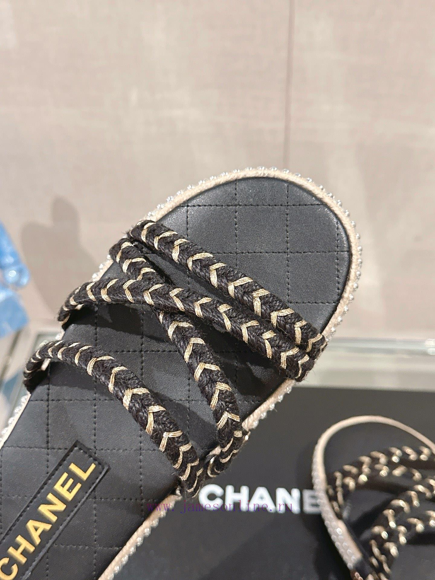 -24Ss New Chanel Cross Strap Grass Woven Hemp Rope SlippersA Pair Of Tasteful Slippers That Are 0c8hdw7j - Image 8