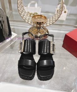 Roger Vivier/2024 Summer New Color Thick Soled Grass Woven Sandals High-end Top Of The Line Ori nw0x1jri