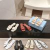 Purchasing Grade||Prada Prada 〰️ 2024 New Triangle Logo Triangle Heel Square Head Muller Slippe 4bn4b3tr