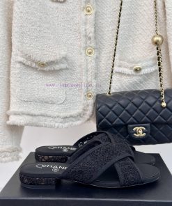Chanel | Chanel 24P Spring/Summer New ProductsMesh Lace Series Cross SlippersThis Season's Mesh 0x44m54n