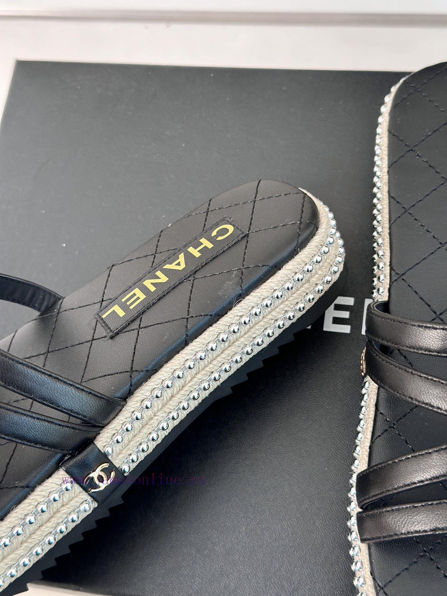 Chanel | Chanel 24P Spring/Summer New ProductsPearl Hemp Rope Lazy SlippersLazy People Must Wea thleo4tq - Image 7