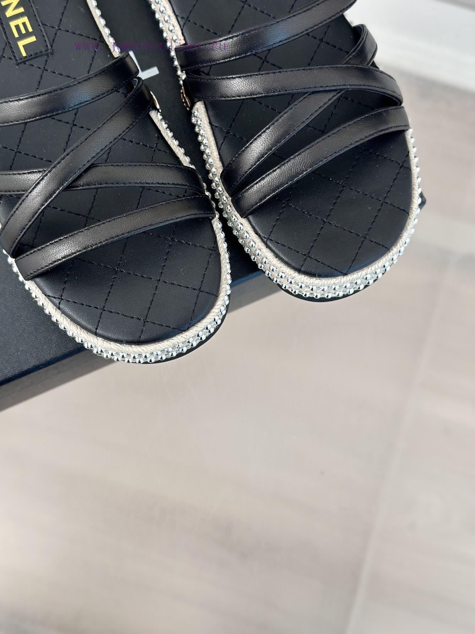 Chanel | Chanel 24P Spring/Summer New ProductsPearl Hemp Rope Lazy SlippersLazy People Must Wea thleo4tq - Image 8