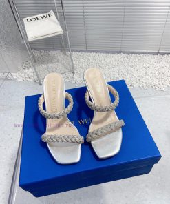 Stuart Weitzman's New SW High-heeled SlippersUpper Rhinestone/inner Footrest SheepskinImported 8i4dq25n