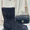 Chanel | Chanel 24P Spring/Summer New ProductsLace Series Double C Coarse Heel Short BootsThis 5ch9gkyq