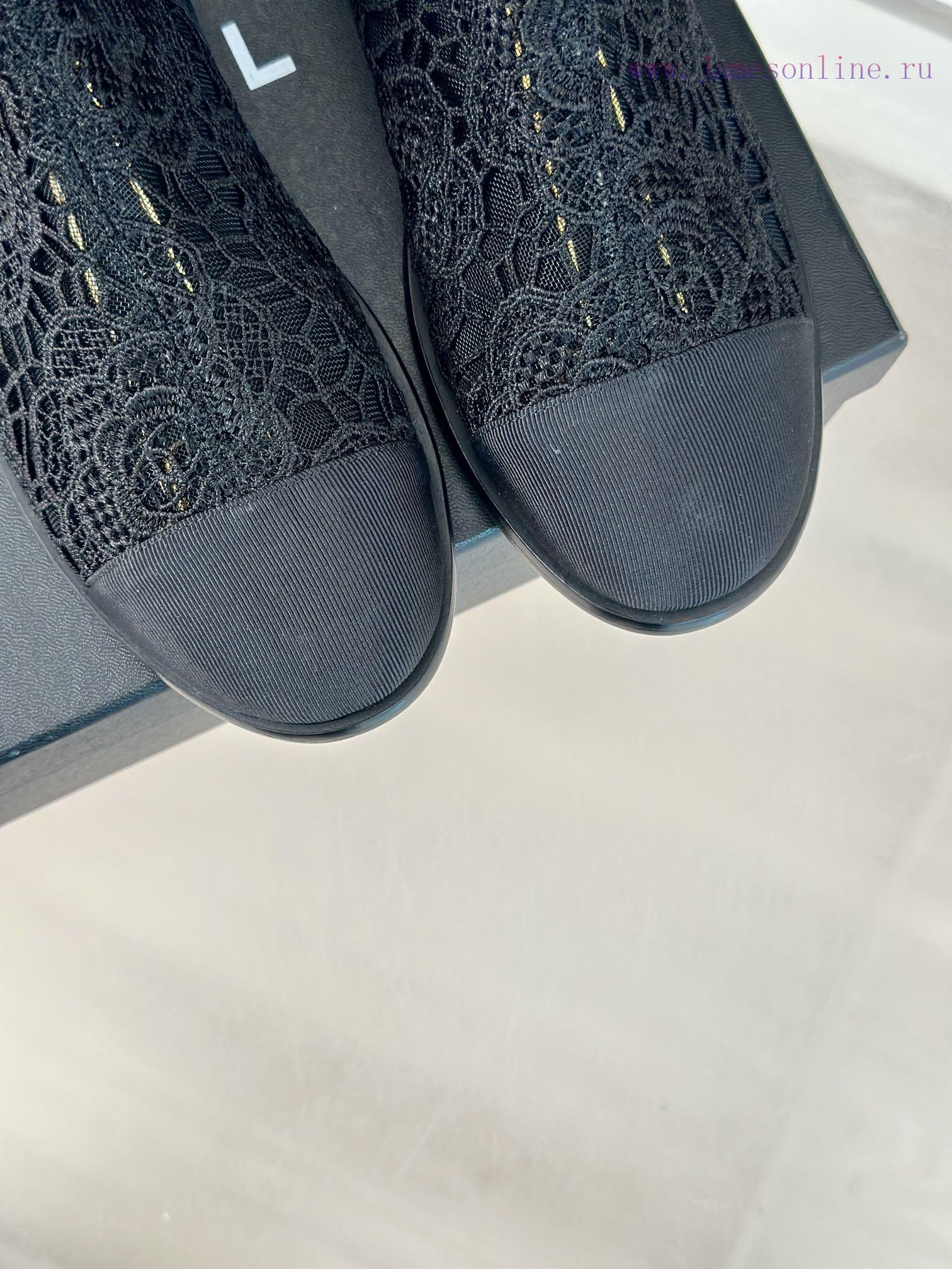 Chanel | Chanel 24P Spring/Summer New ProductsLace Series Double C Coarse Heel Short BootsThis 5ch9gkyq - Image 8