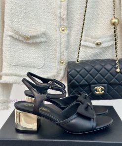 Chanel | Chanel 24P Spring/Summer New ProductsMetal Coarse Heel Bow SandalsThe Color Is Very Su ib4foy34