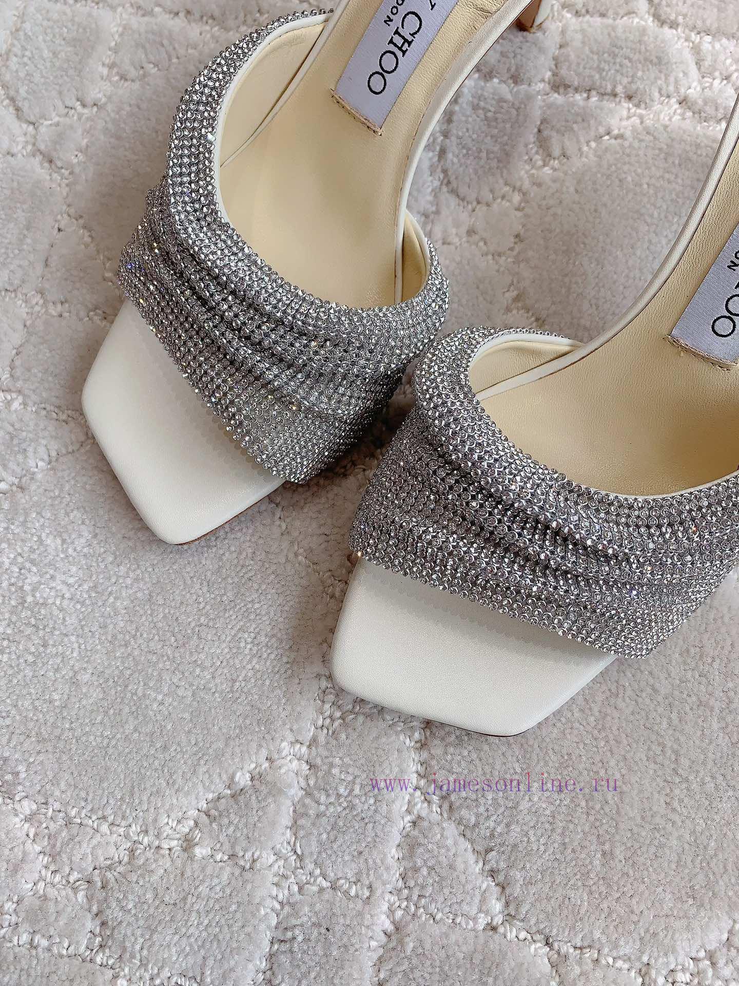 Jimm * Cho * New Super Sparkling Diamond High Heel Slippers ZP One To One Remake Exquisite Shin 9sfe51vp - Image 7