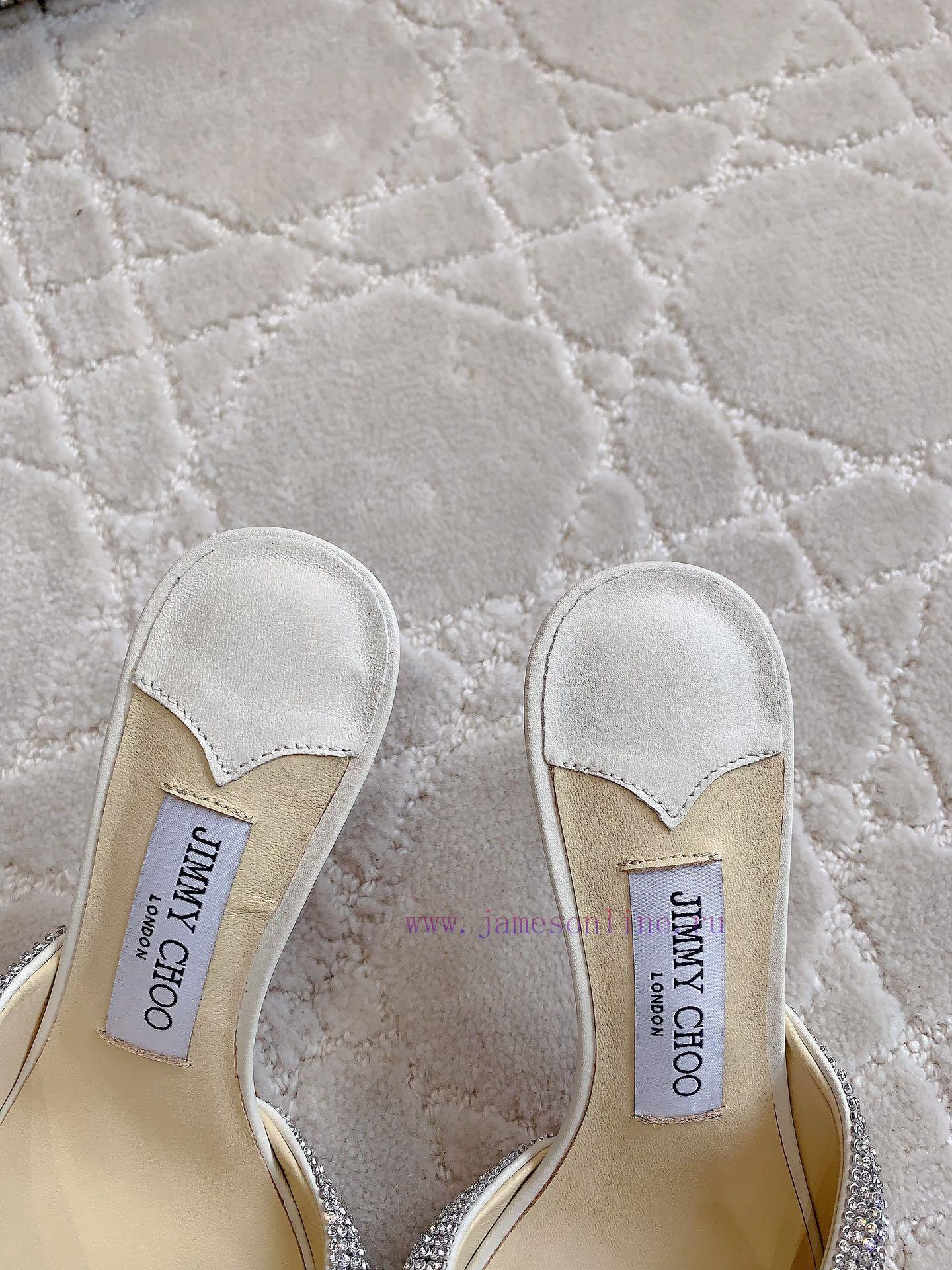 Jimm * Cho * New Super Sparkling Diamond High Heel Slippers ZP One To One Remake Exquisite Shin 9sfe51vp - Image 8