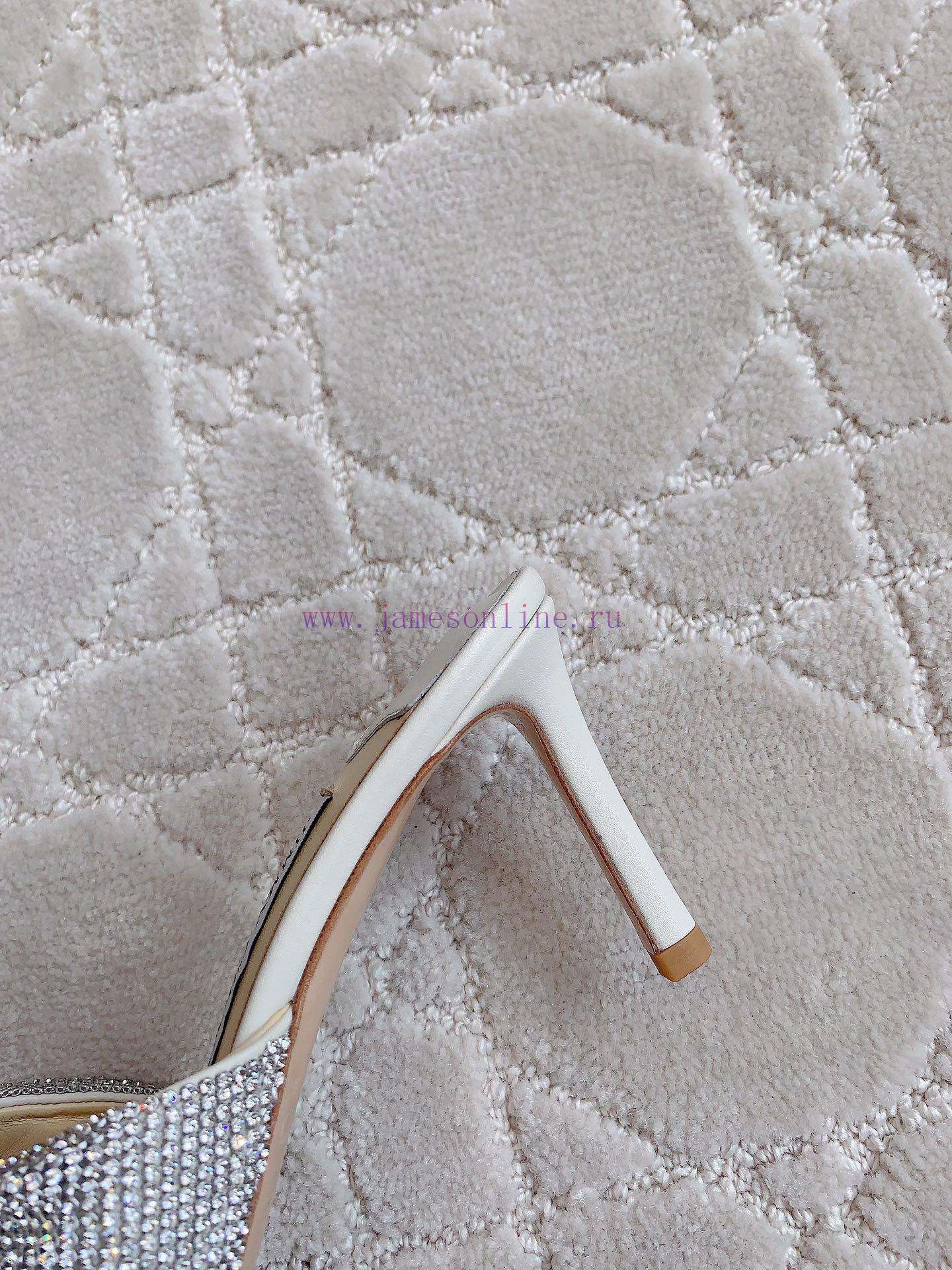 Jimm * Cho * New Super Sparkling Diamond High Heel Slippers ZP One To One Remake Exquisite Shin 9sfe51vp - Image 9