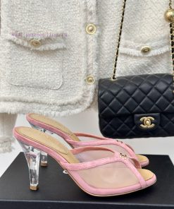 Chanel | Chanel 24P Spring/Summer New ProductsMesh Lace Series Double C High-heeled SlippersThi c7p6frz8