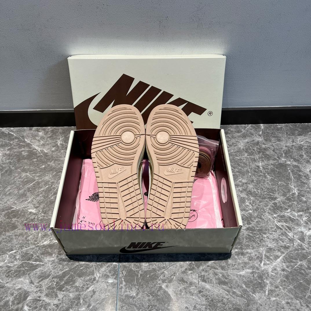 Travis Scott X Jordan Air Jordan 1 Low Low Cut White Brown Powder ️ Simple And Elegant Design G ihc3i920 - Image 10