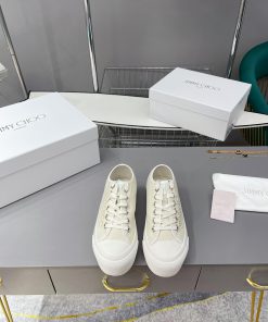 JIMMY CHOO Is Now Available For Sale Featuring Canvas Casual White Shoes With The Latest Crafts sy40ph05