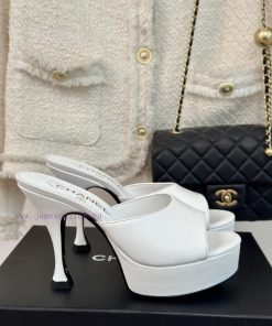 Chanel | Chanel 24P New Product ShowWaterproof Platform Double C High-heeled SlippersParis Fash xqu923jd