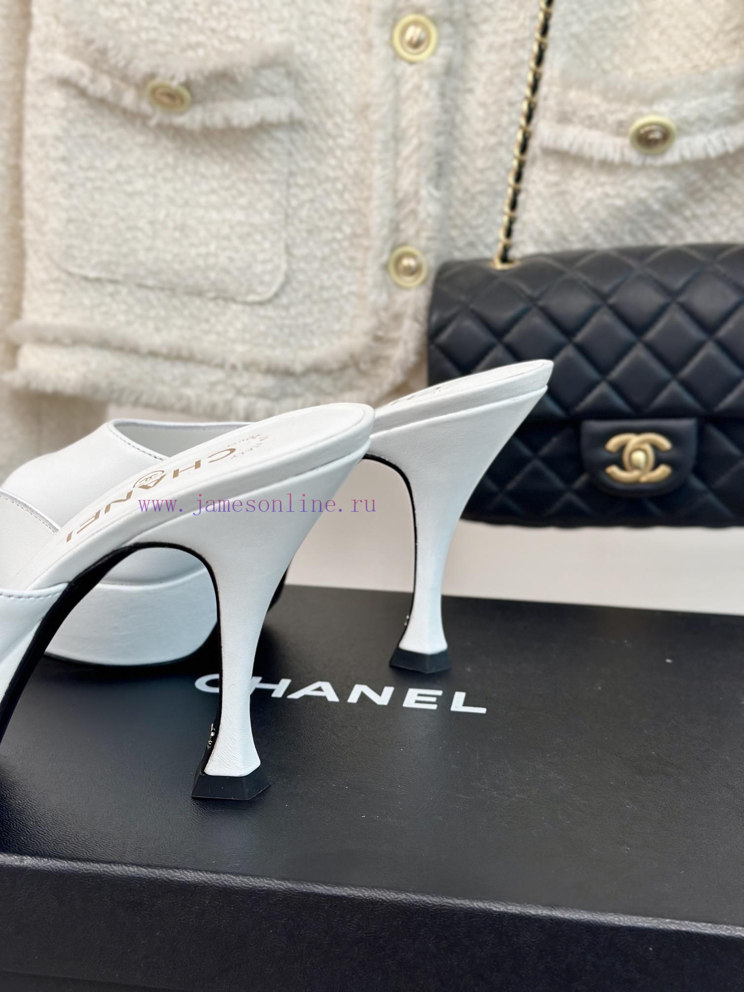 Chanel | Chanel 24P New Product ShowWaterproof Platform Double C High-heeled SlippersParis Fash xqu923jd - Image 7