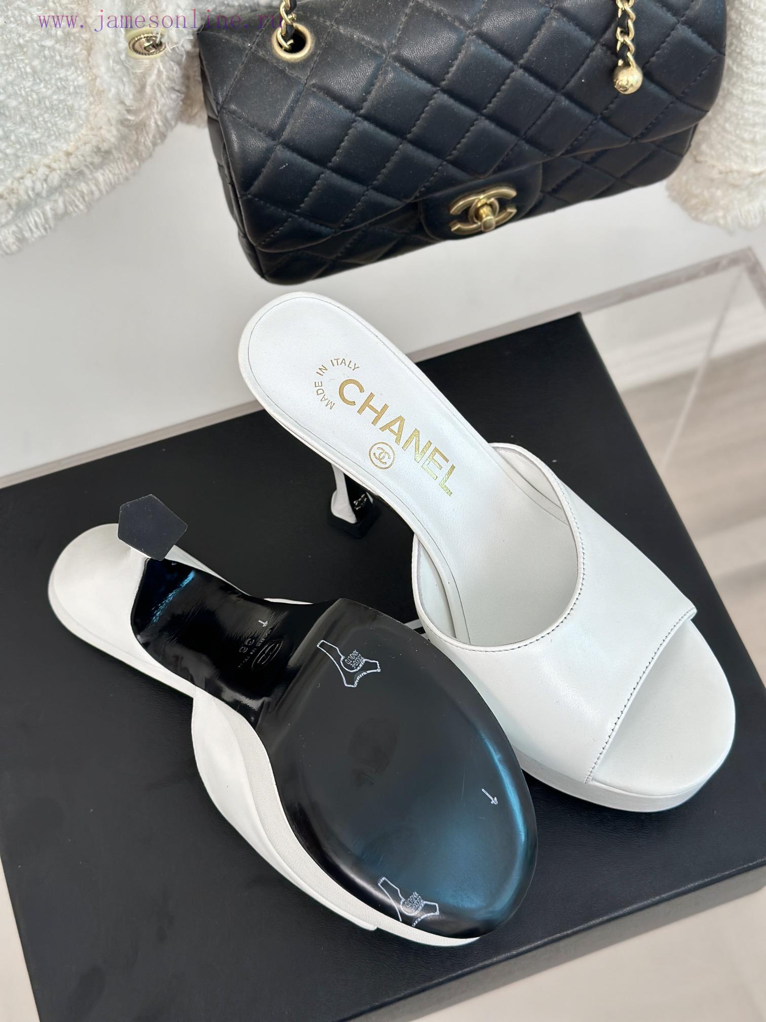 Chanel | Chanel 24P New Product ShowWaterproof Platform Double C High-heeled SlippersParis Fash xqu923jd - Image 10