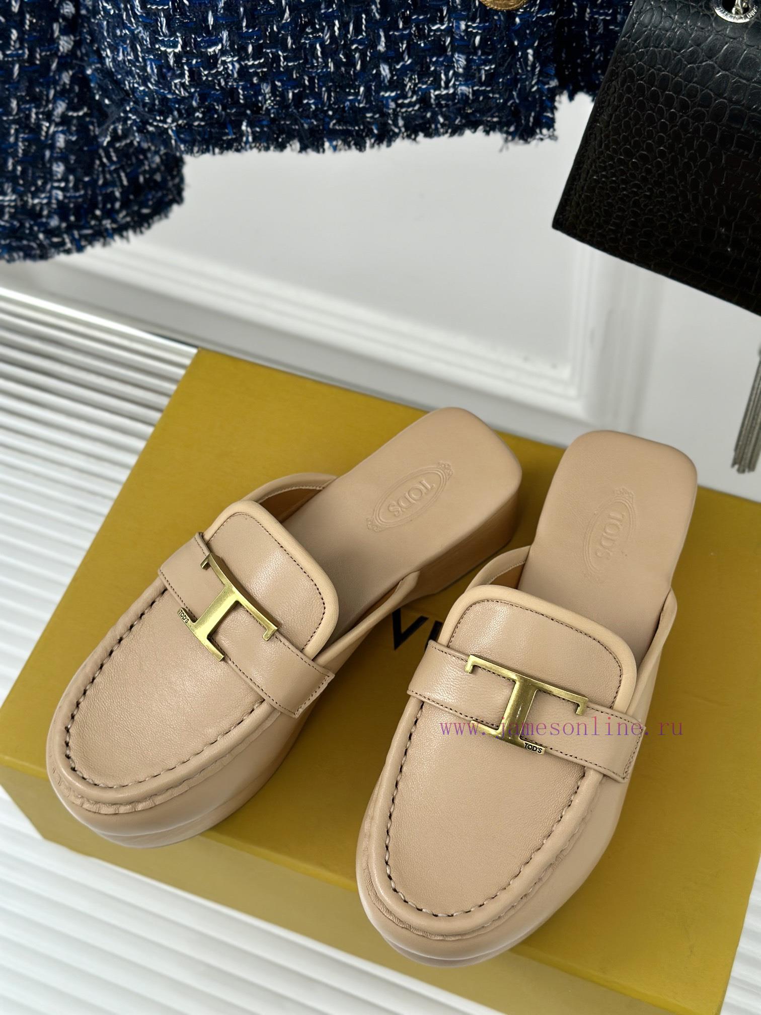 TOD's Classic Explosive Thick Bottom Metal BuckleHalf Drag SeriesOriginal Customized Calf Leath tll0f4xa - Image 3