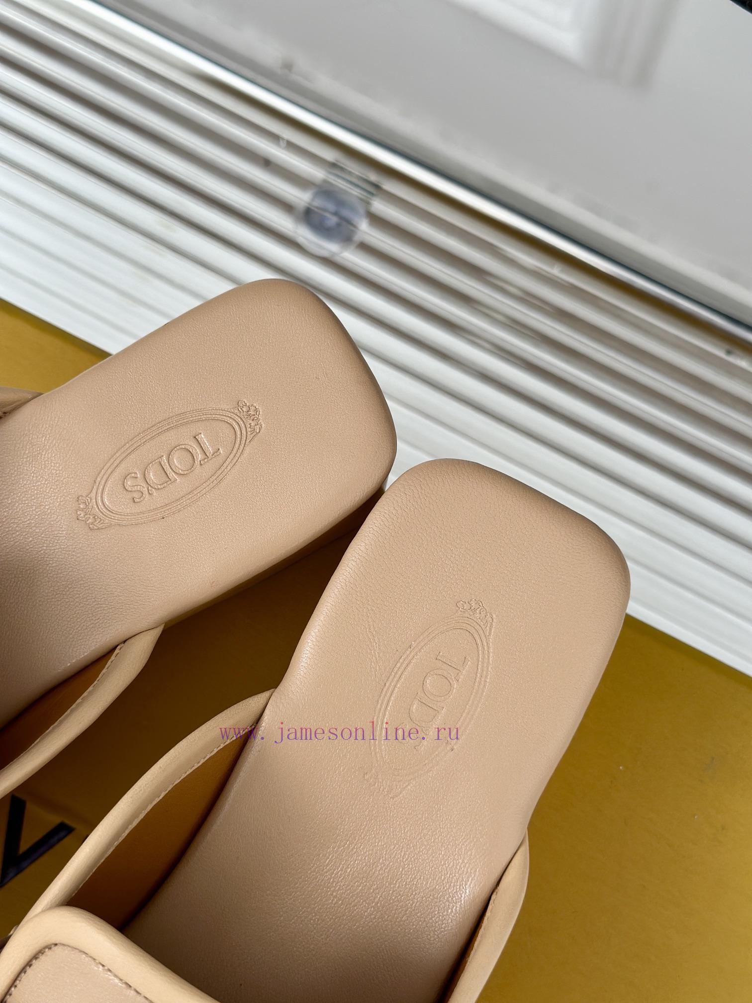 TOD's Classic Explosive Thick Bottom Metal BuckleHalf Drag SeriesOriginal Customized Calf Leath tll0f4xa - Image 9