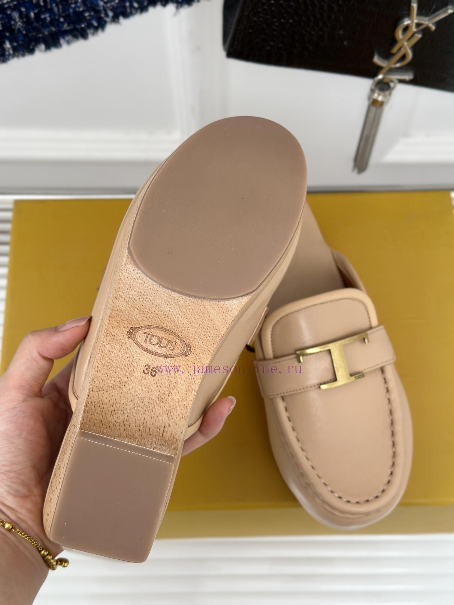 TOD's Classic Explosive Thick Bottom Metal BuckleHalf Drag SeriesOriginal Customized Calf Leath tll0f4xa - Image 10