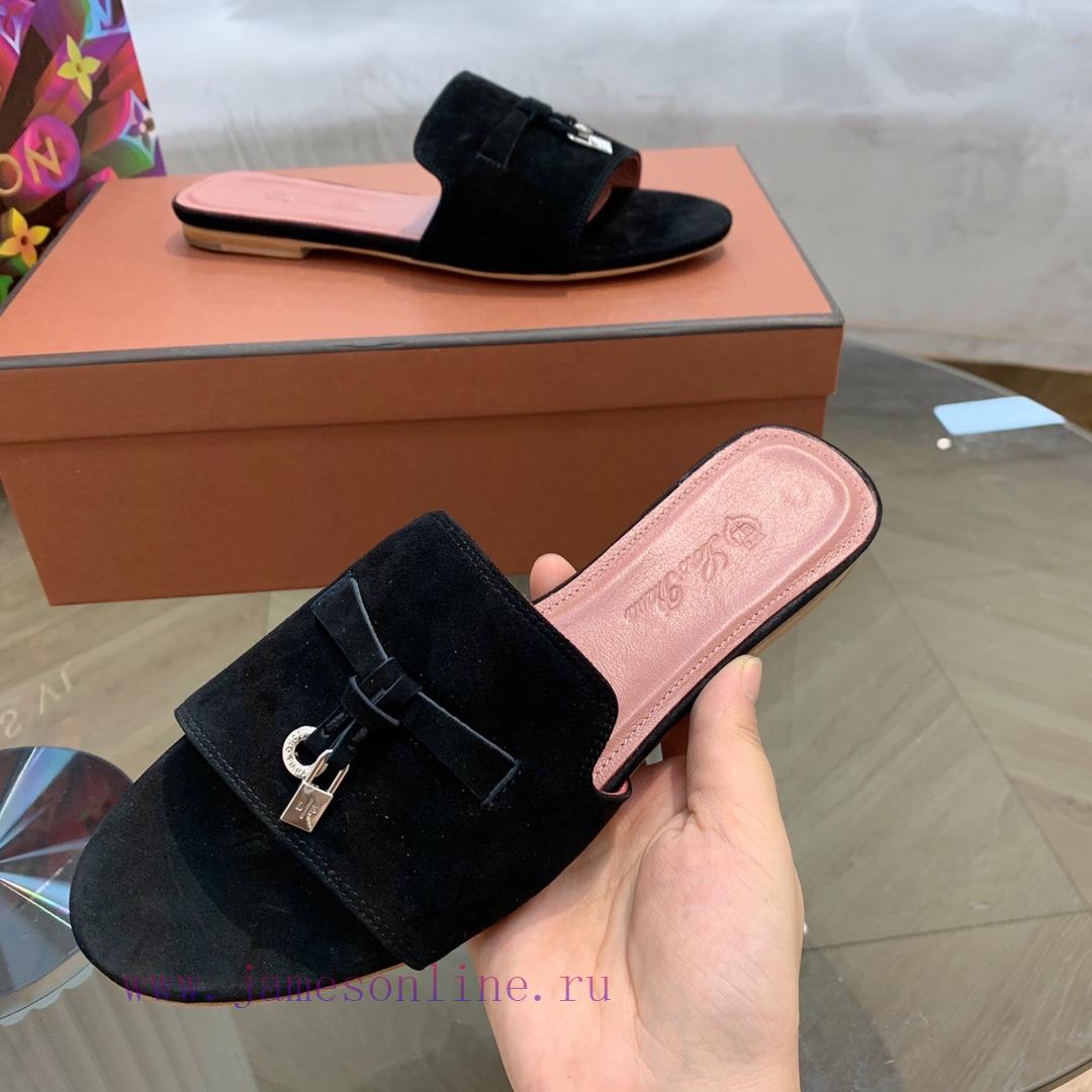 Loro Pia * A Slippers Are Made Of Top-notch Italian Cashmere Retro Elegant Low-key Luxurious Fa qjpfyj1d - Image 5
