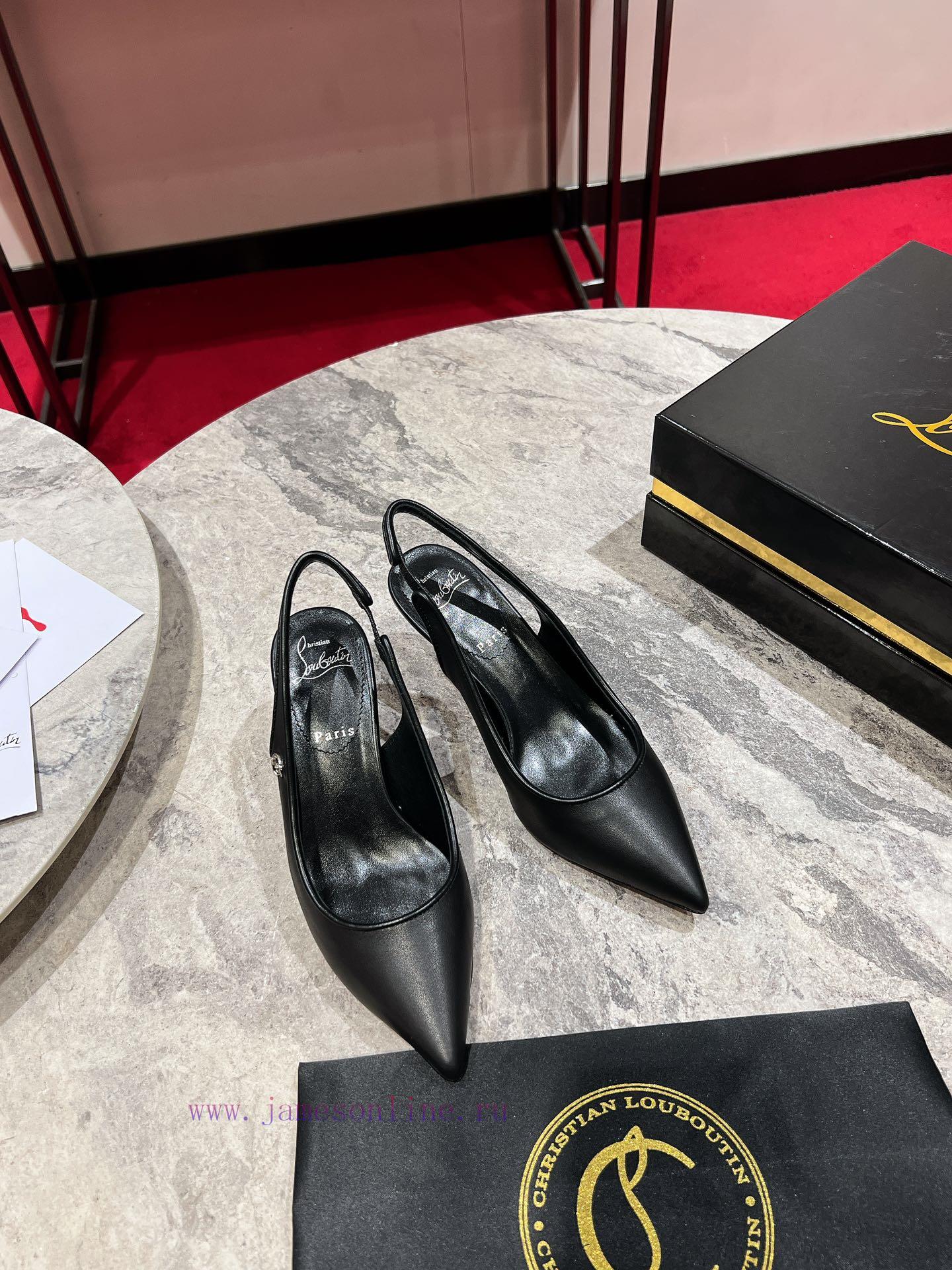 CL Deduction Is Empty. W️This High-heeled Shoe Is Made Of Black Calf Leather And Features A Del 66aulsmu - Image 2