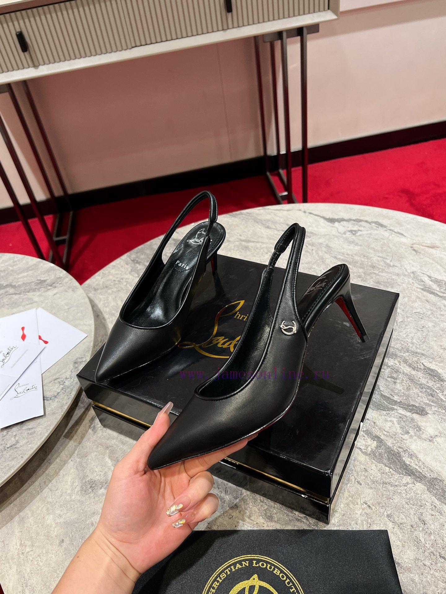 CL Deduction Is Empty. W️This High-heeled Shoe Is Made Of Black Calf Leather And Features A Del 66aulsmu - Image 4