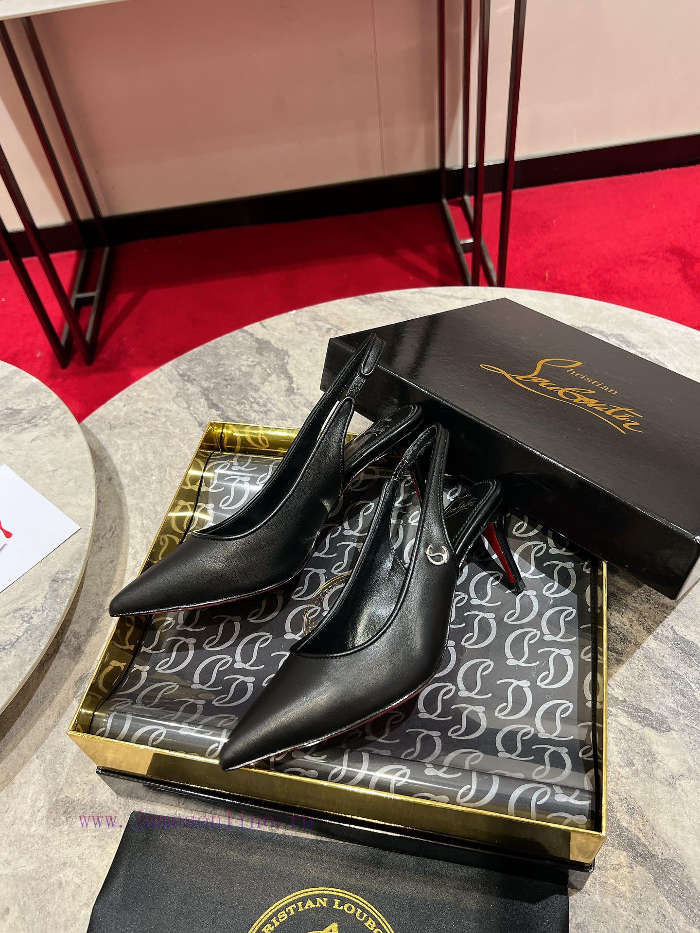 CL Deduction Is Empty. W️This High-heeled Shoe Is Made Of Black Calf Leather And Features A Del 66aulsmu - Image 6