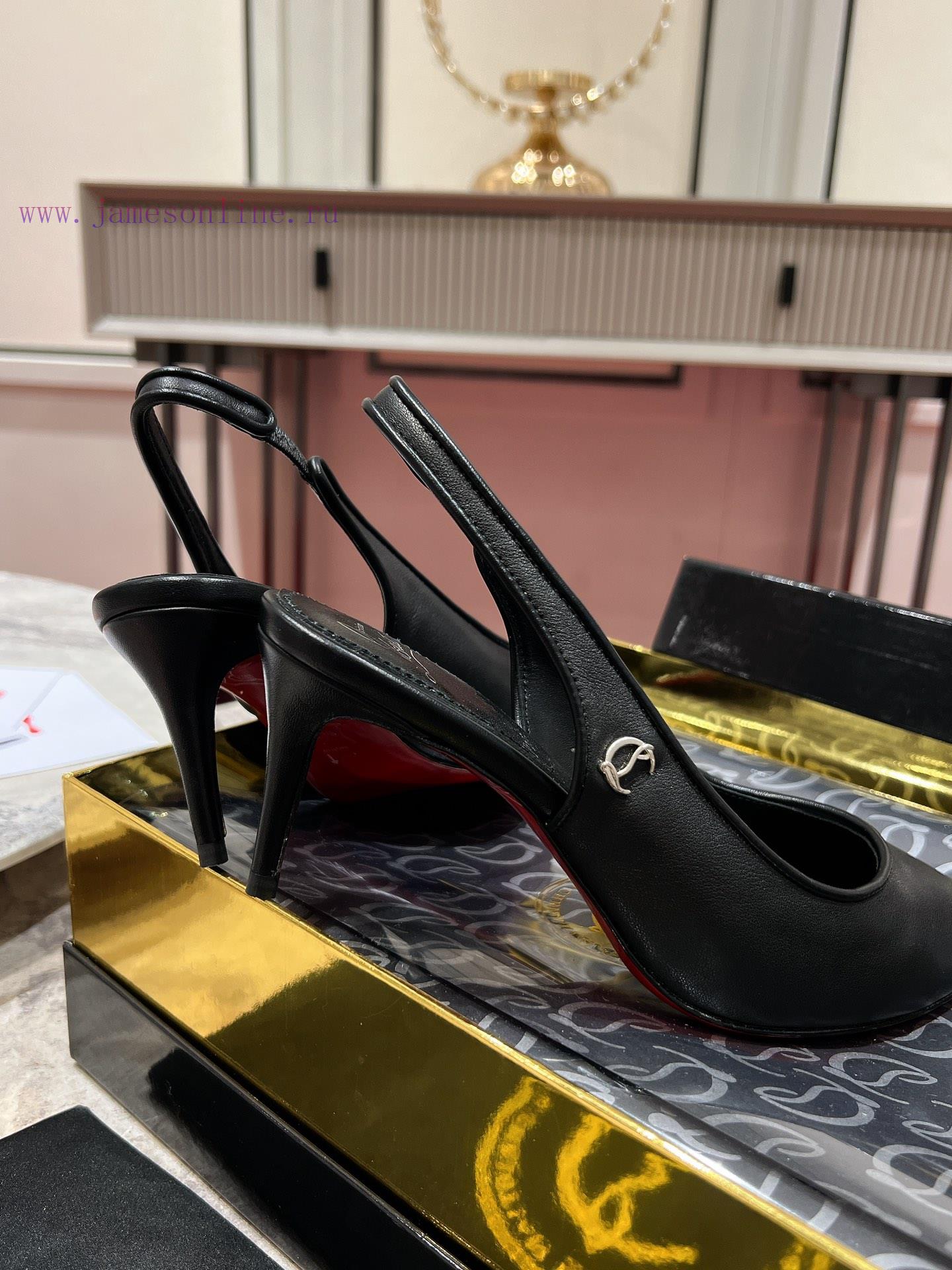 CL Deduction Is Empty. W️This High-heeled Shoe Is Made Of Black Calf Leather And Features A Del 66aulsmu - Image 8
