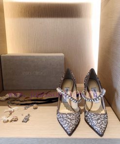 Top Qualityjimmy Choo Ss24 New Arrival～JC Classic Series | Pearl Diamond Chain Pointed High Hee lvuj2nn6